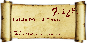 Feldhoffer Ágnes névjegykártya
